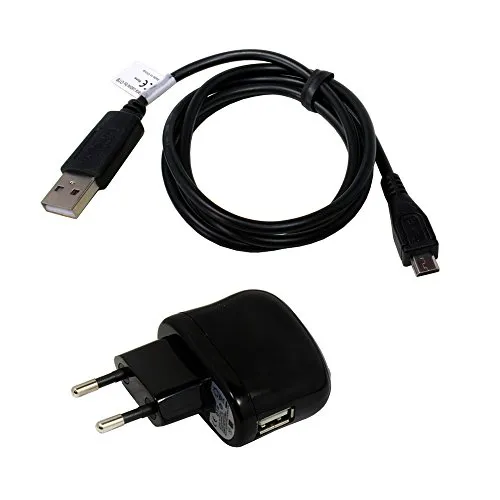 Jay-Tech Tablet PC XTE7 2teiliges Zubehörset, USB Kabel, USB Adapter, Micro USB, 2100mA, für alle Geräte mit Micro-USB Anschluss