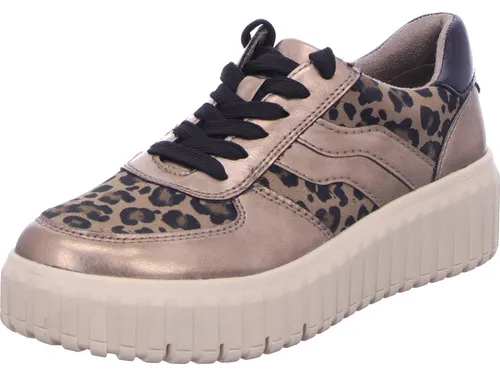Jana Damen 8-23666-45 Sneaker, Leo Comb, 40 EU - Damen-Sneaker mit Reißverschluss, 100% vegan und ideal für breite Füße. Hoher Tragekomfort und modernes Design für lässige Freizeit-Looks.