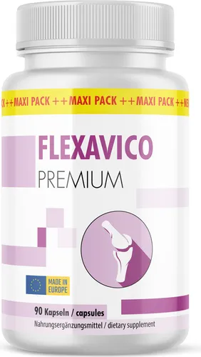 Flexavico Gelenkkapseln - 90 Kapseln im Maxipack - Nahrungsergänzungsmittel aus hochwertigen Zutaten, ideal für die tägliche Unterstützung Ihrer Gelenke. Praktisches Maxipack mit 90 Kapseln für eine langanhaltende Versorgung.