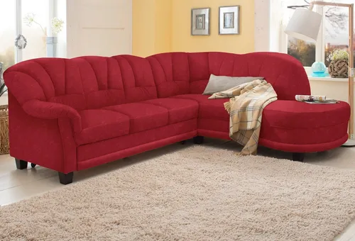Home affaire Ecksofa Camelita - Landhaus Sofa in L-Form, wahlweise mit Recamiere oder Ottomane, handgefertigt aus hochwertiger Microfaser, ideal für gemütliche Wohnräume.