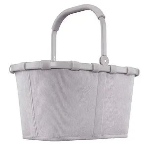 reisenthel Einkaufskorb carrybag frame Cord Grey - Einkaufstaschen & Einkaufstrolleys, limitierte Sonderedition mit großem Stauraum und geringem Eigengewicht, ideal für Wochenmarkt, Picknick oder Freizeit.
