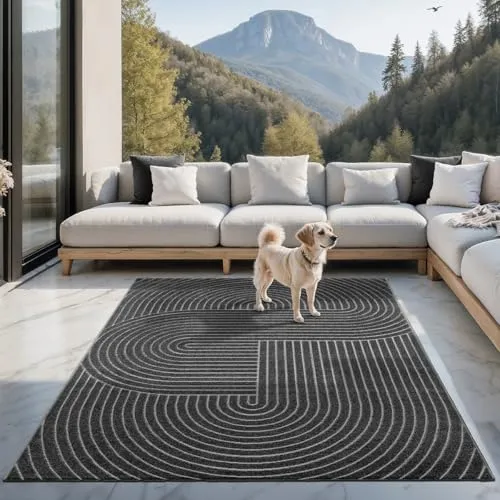 the carpet Santo Plus - Hochwertiger Outdoor Teppich, Wetterfest und Pflegeleicht, 80 x 150 cm - Teppiche für Innen und Außen, wetterfestes Material und pflegeleicht, ideal für Balkon und Terrasse.