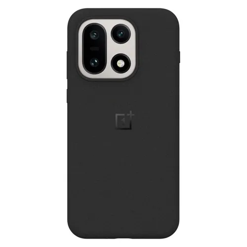 OnePlus 15 5G Sandstone Magnetic Hülle Black - Robuster Schutz - Handyhülle für OnePlus 15 5G aus festem Polykarbonat. Schützt zuverlässig vor Kratzern und Schrammen, mit präzisen Ausschnitten für Anschlüsse und Tasten.