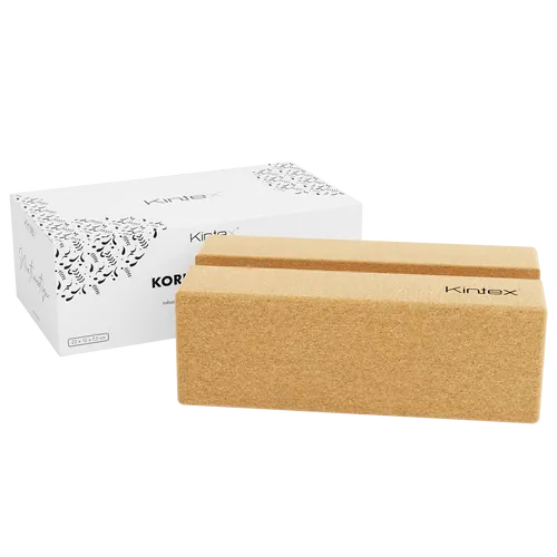Kintex Kork Yogablock 2in1 Funktion Pilates Gymnastik Fitness Workout Naturkork
