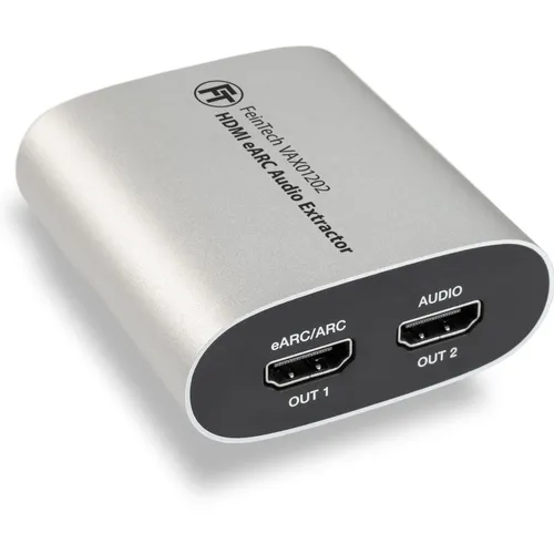 FeinTech VAX01202 HDMI eARC Audio Extractor - Video-Formatwandler, ideal für moderne Fernseher, unterstützt Dolby Atmos und DTS-HD für höchste Audioqualität an AV-Receivern ohne HDMI ARC.