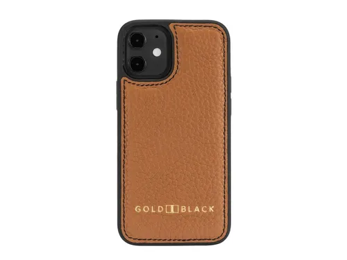 Handycase für Apple iPhone 12 Mini - Nappa Leder Hülle in Braun - Taschen & Schutzhüllen - Edles Kalbsleder mit Nappa-Prägung, schlankes Design und Rundumschutz, ideal für stilvolle Smartphone-Nutzung.