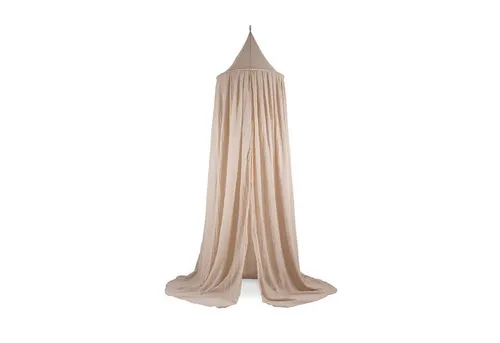 Jollein Baldachin Vintage Nougat - 245 cm Betthimmel für Babybetten - Bettdecken für Kinderzimmer, verschafft Geborgenheit im Vintage-Look und verwandelt das Bett in einen gemütlichen Rückzugsort. Waschbar und ohne Deckenbohren aufhängbar.