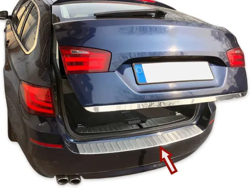 RECAMBO Ladekantenschutz für BMW 5er F11 TOURING - Abdeckblenden, aus hochwertigem V2A Edelstahl, schützt Ihren Lack vor Kratzern und verleiht Ihrem Fahrzeug eine edle Optik. Einfache Montage mit Spezialklebeband für perfekte Passform.
