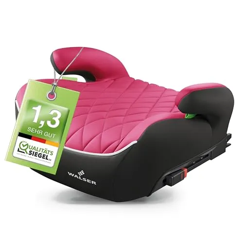 WALSER Premium Kinder Sitzerhöhung Auto ISOFIX - Hochwertige Kindersitzerhöhung ISOFIX, entspricht neuester Norm ECE R 129, bietet höchste Sicherheit und Komfort für Kinder von 125-150 cm, ideal für lange Fahrten.