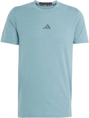 Adidas T-Shirt für Training Workout - Blau - Laufshirts mit AEROREADY Technologie für ein trockenes Tragegefühl und volle Bewegungsfreiheit. Hergestellt aus mindestens 70% recycelten Materialien, um den CO2-Fußabdruck zu verringern.