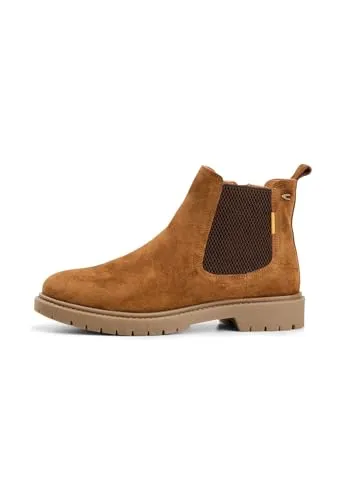camel active Damen Chelsea Boot aus echtem Leder Braun, Größe 38 - Elegante Chelsea Boots aus hochwertigem Leder, mit elastischen Einsätzen für einfachen Einstieg. Die warme Textilfütterung sorgt für ein angenehmes Tragegefühl, ideal für den Alltag.