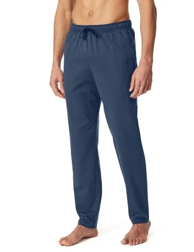 Schiesser Herren Lange Schlafhose aus Bio-Baumwolle, royal - Schlafanzughose für Herren aus weichem Bio-Baumwolle-Mix, mit Bund und Bindeband sowie praktischen seitlichen Taschen für optimalen Komfort.
