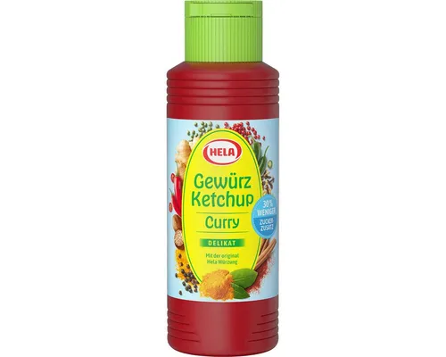 HELA Saucen, Hela Gewürz Ketchup Curry delikat Original mit weniger Zucker 300ml