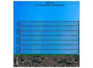 Fa-Bausysteme Doppelstabzaun Anthrazit 6-5-6 Leiste 1430 mm 25 m - Zäune, robust und klassisch – der Doppelstabzaun bietet höchste Sicherheit und eignet sich perfekt zur Einfriedung von Grundstücken, sowohl für Industrie als auch Privat.