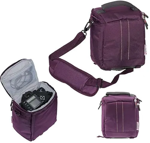 Navitech Lila DSLR SLR Kamera Tasche Kompatibel mit dem Sony Handycam FDR-AX43 4K Ultra HD Camcorder