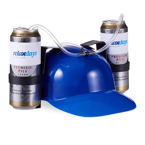 Party Trinkhelm Bierhelm Saufhelm Bauarbeiterhelm Bauhelm mit Dosenhalter saufen