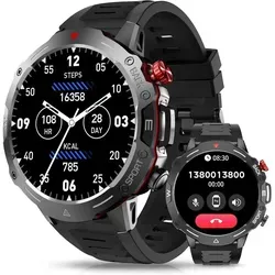 AVUMDA Herren Smartwatch mit Telefonfunktion – Militär Fitness Uhr 1,52 Zoll - Die AVUMDA Herren Smartwatch kombiniert robustes Design und moderne Technik. Mit über 120 Sportmodi, Telefonfunktion und 24-Stunden Gesundheitsmonitoring ist sie der perfekte Begleiter für aktive Männer im Alltag und Sport.
