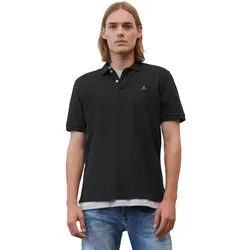 Marc O'Polo Poloshirt, Schwarz - Klassisches Design - Poloshirt aus 100% Baumwolle im Piqué-Stil, ideal für lässige Anlässe. Bequem und pflegeleicht, perfekt für den modebewussten Mann.