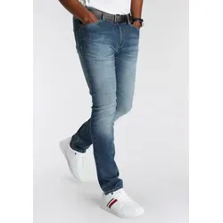 Stretch-Jeans DELMAO "Reed" für Herren - Stylische Herren-Stretch-Jeans im Used-Look mit geradem Beinschnitt und niedriger Leibhöhe. Ideal für lässige und stilvolle Outfits, bequem und vielseitig kombinierbar.
