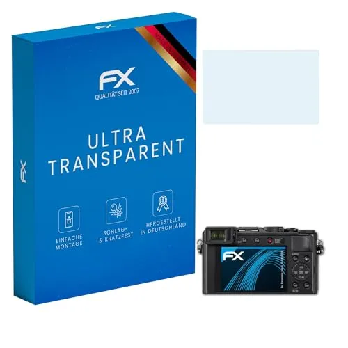 atFoliX Schutzfolie kompatibel mit Panasonic Lumix DC-LX100 II Folie, ultraklare FX Displayschutzfolie (3X)