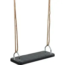 Hudora 72175 - Gummibrettschaukel - Robuste Brettschaukel aus Gummi mit verstärktem Schaukelsitz, ideal für sicheren Spielspaß im Garten. Max. Benutzergewicht 100 kg, höhenverstellbares Seil von 137 - 197 cm.