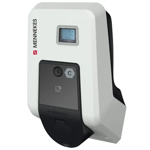 Mennekes 1387402MA Wallbox AMTRON® Professional+ PnC 22 ativo - Wallbox für halböffentliche Bereiche, bietet hohe Sicherheitsstandards und eichrechtskonforme Abrechnung. Ideal für Firmen- und Kundenparkplätze mit integrierter Vernetzungsfähigkeit und Mobilfunkanbindung.