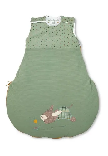 Sterntaler Baby Schlafsack Esel Emmilius - Baby Schlafsack in Mittelgrün mit Applikation, TOG 3,50, bietet viel Strampelfreiheit und wächst mit durch doppeltes Knopfsystem.