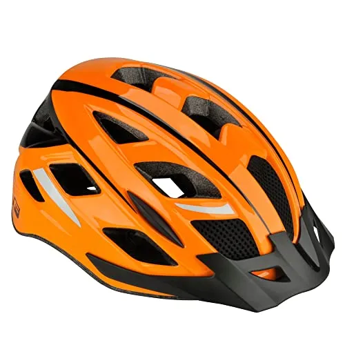 FISCHER Erwachsene Fahrradhelm Urban, S/M 52-59 cm, orange - Fahrradhelm mit optimaler Passform durch verstellbares Innenring-System, integrierte Rückleuchte für bessere Sichtbarkeit und hochfeste EPS-Innenschale für maximalen Schutz.