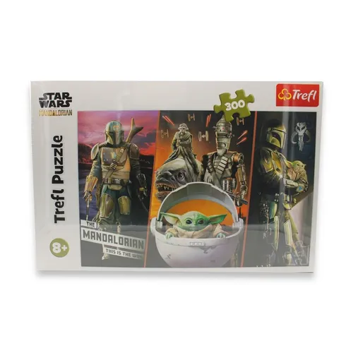 Puzzle 300 Teile | Star Wars The Mandalorian | Baby Yoda, Grogu, Kuiil, Droide