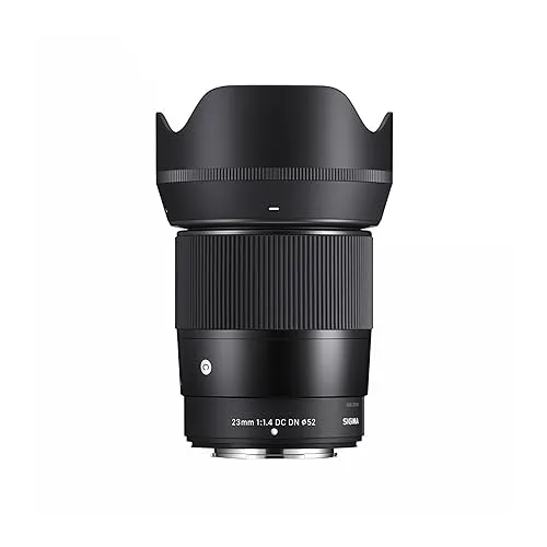 SIGMA 23mm f/1.4 DC DN Contemporary für Fuji X - Objektiv für spiegellose Kameras, bietet eine lichtstarke f/1.4 Blende für exzellente Aufnahmen bei schwachem Licht und kreative Bildgestaltung.