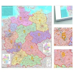 Deutschland Postleitzahlenkarte Karte zum Pinnen auf EasyPrint - Platte