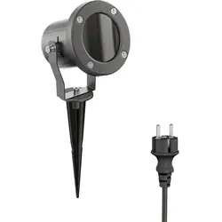 ledscom.de LED Gartenstrahler MIBU anthrazit mit Erdspieß - Stilvolle Gartenleuchte in U-Boot-Optik, ideal für Außenbereiche. Schwenkbarer Kopf für individuelle Lichtgestaltung und einfache Installation mit Erdspieß. Robuste Edelstahlkonstruktion, IP55 geschützt.