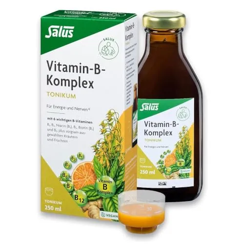 Vitamin B Komplex Tonikum Salus - Arzneimittel zur Unterstützung von Energie und Nerven, mit Vitaminen B1, B2, B6, B12 sowie Guarana und grünem Tee für einen natürlichen Koffein-Kick.