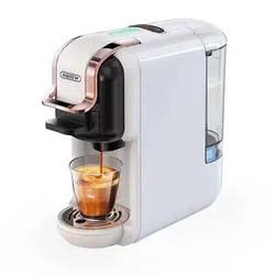 HiBREW 5 in 1 H2B Capsule Coffee Maker (White) - Kaffeezubereitung mit 19-bar Druck für intensiven Geschmack, 600 ml Wassertank und vielseitige Kapselkompatibilität für perfekten Kaffee und erfrischenden Eiskaffee.