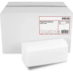 Papierhandtücher für Spender | 2-lagig, hochweiß, 3.000 Blatt - Hochwertige Papiertücher im praktischen V-Falz, ideal für Toiletten, Büros und Praxen – hygienisch und effizient.