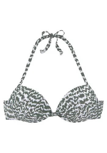 LASCANA Push-Up-Bikini-Top Sansa - Neckholder-Bikini mit gedrehter-Optik, wattierten Push-up-Körbchen für ein traumhaftes Dekolleté und aus umweltfreundlichem Recycling-Polyamid.
