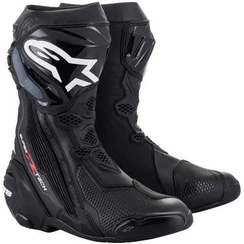 ALPINESTARS Supertech R Motorrad Stiefel - Hochwertige Sportstiefel für Onroad-Motorradfahrer, bieten optimalen Schutz und Komfort dank PU-Material und Reißverschluss.