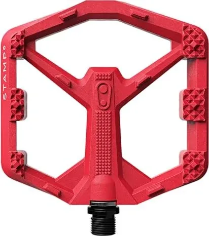 CRANKBROTHERS Pedale Stamp 0 Large | rot - Die CRANKBROTHERS Pedale Stamp 0 Large in rot bieten optimalen Grip ohne Pins. Mit ihrem leichten, schlammtauglichen Design und 12 Kontaktpunkten pro Seite garantieren sie eine perfekte Verbindung zwischen Fahrer und Bike.