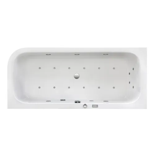 Rechteck-Whirlpool Zenpool Model Leandra 180x80cm - Premium Whirlpool mit 24 Massagedüsen, LED Farblichttherapie und geräuscharmer Technik. Ideal für entspannende Wellnessmomente in Ihrem Badezimmer.