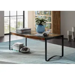 Couchtisch Altholz 120x60x45 INDUSTRIAL #47 - Moderner Couchtisch im einzigartigen Altholz-Eisen-Mix. Jedes Stück ein Unikat mit stabilen, eleganten Eisenbeinen. Perfekt kombinierbar mit anderen Möbeln der INDUSTRIAL Serie.