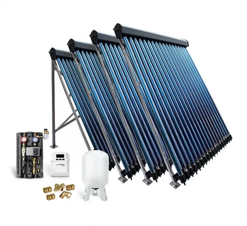 Röhrenkollektor Solarpaket HP30-4 - 19,56 m² - Komplettanlage für Solarthermie, hitze- und druckbeständig, ideal für gewerbliche und landwirtschaftliche Anwendungen.