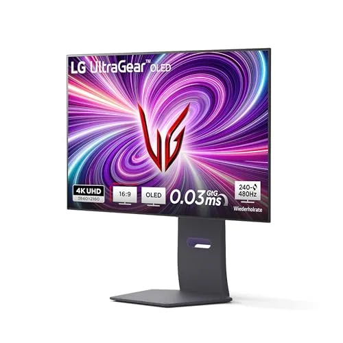 LG 32GS95UX-B 32 Zoll 4K Monitor - Monitore mit 3840 x 2160 Pixel Auflösung für beeindruckende Bildqualität und lebendige Farben, ideal für Kreative und Gamer.