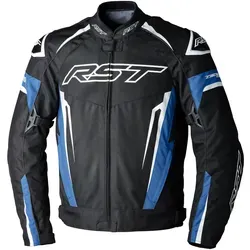 RST Tractech EVO 5 Motorradjacke - Wasserdichte Motorrad Textiljacke in schwarz-blau, Größe M mit herausnehmbarem Thermofutter und festem Netzfutter für optimalen Komfort und Schutz.