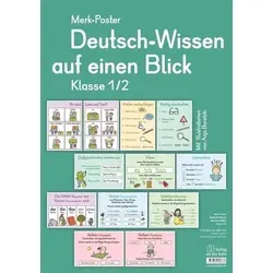 Deutsch-Wissen auf einen Blick – Klasse 1/2 (Merk-Poster) - Merk-Poster für Primärbildung, bietet anschauliche Zusammenfassungen für den Deutschunterricht in der Grundschule.