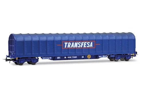 Electrotren HE6086 Schiebeplanenwagen Rils SNCF/RENFE Transfesa blau Ep.IV H0 DC