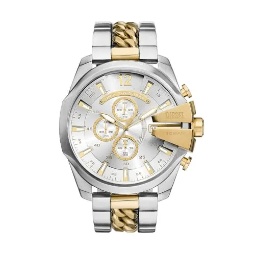 Diesel DZ4672-MEGA CHIEF Uhr in Grau - Chronographen mit sportlichem Design und markantem Ziffernblatt, ideal für stilbewusste Männer. Jetzt versandkostenfrei auf Spartoo.de bestellen!
