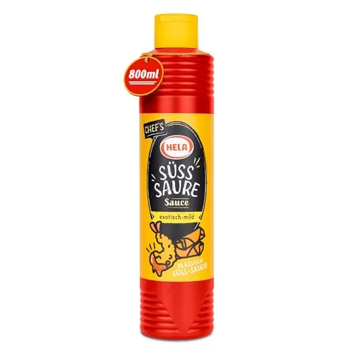 HELA - Asia Sauce süß sauer 800 ml - Asiatische Würzsauce mit feiner Currynote, ohne Konservierungsstoffe - Entdecke die Hela Asia Sauce süß sauer: Authentischer Geschmack mit feiner Currynote, ideal als Dip oder Marinade. Verleihe Wokgerichten, Reis und Gemüse einen besonderen asiatischen Flair – ganz ohne künstliche Zusätze.