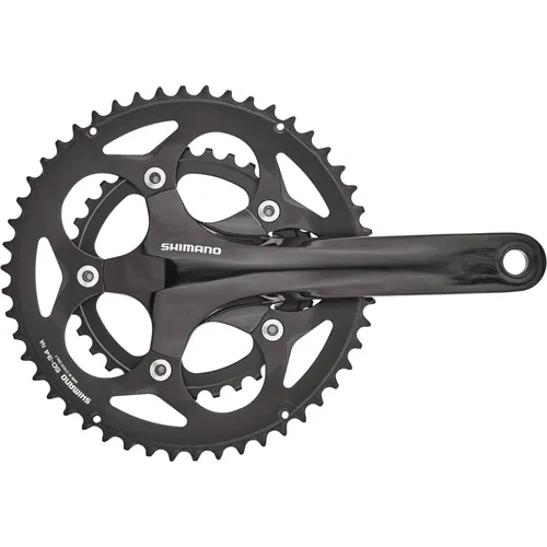 Shimano FC-RS400 Kurbelgarnitur 175 mm 34-50 - Fahrradkurbeln mit hoher Steifigkeit und optimaler Kraftübertragung für ein verbessertes Fahrerlebnis auf der Straße.