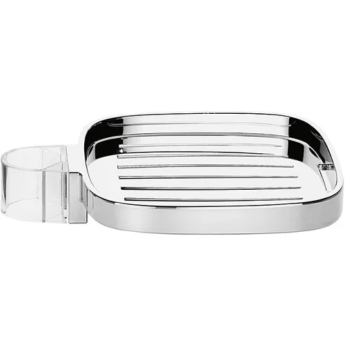 hansgrohe Seifenschale Cassetta 26519000 - Sonstige Badaccessoires, edle chromfarbene Seifenschale für Duschstangen mit Ø 22 mm – stilvoll und praktisch.