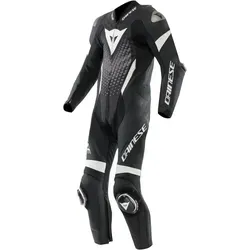 Dainese Laguna Seca 6 1 tlg. Lederkombi Schwarz / Weiss / Anthrazit 52 Lang - Motorradkombis mit hochwertigem Tutu-Rindsleder und innovativen Belüftungszonen für beste Performance und Komfort auf der Rennstrecke.